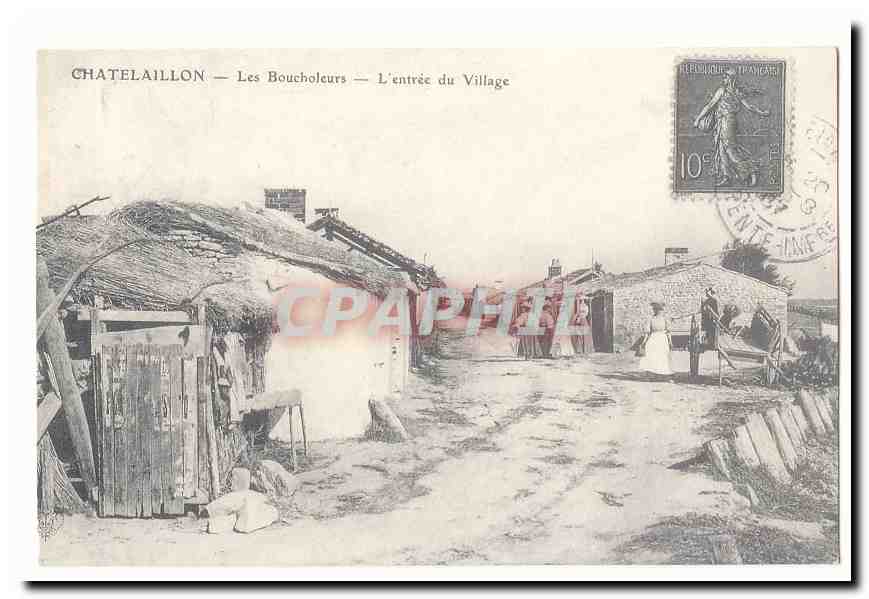 Chatelaillon CPA Les boucholeurs L'entree du village (reproduction)