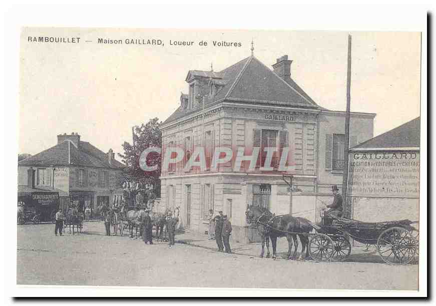 Rambouillet CPA Maison Gaillard Loueur de voitures (reproduction)