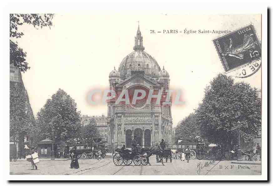 Paris CPA Eglise Saint Augustin (reproduction)