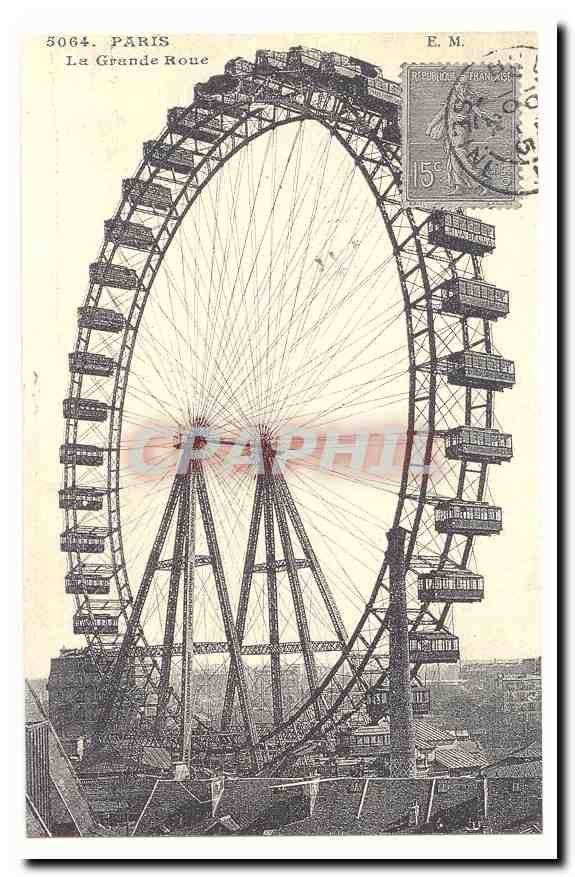 Paris CPA La grande roue (reproduction)