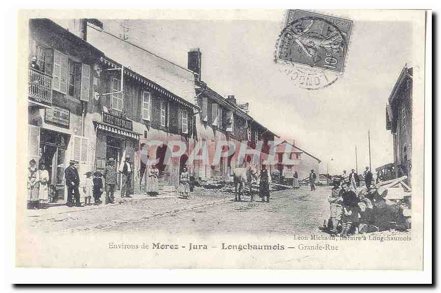 Environs de Morez Jura CPA Longchaumois Grande Rue (reproduction)