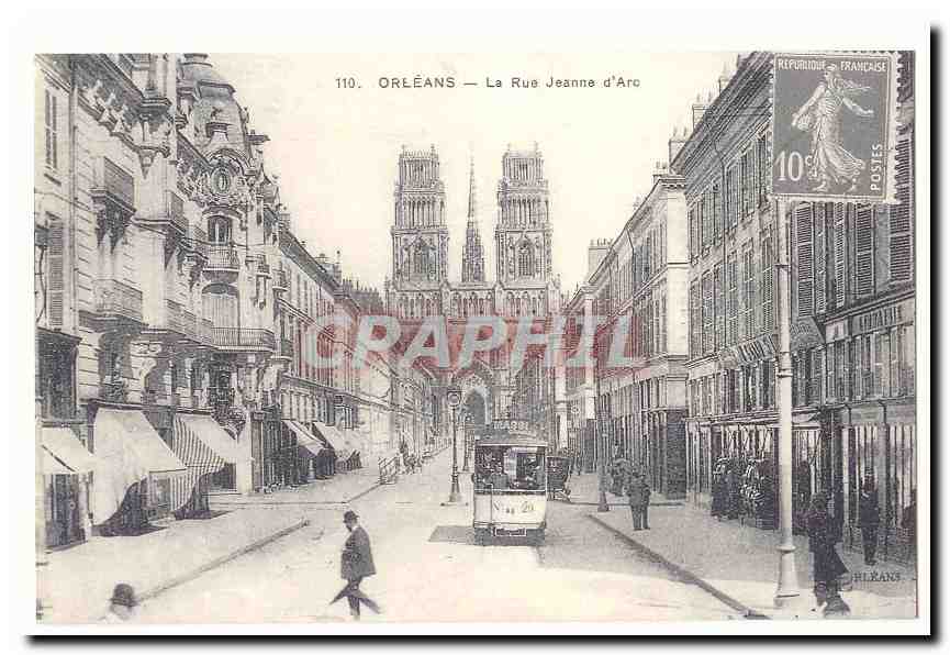 Orleans CPA La rue Jeanne d'arc (reproduction)