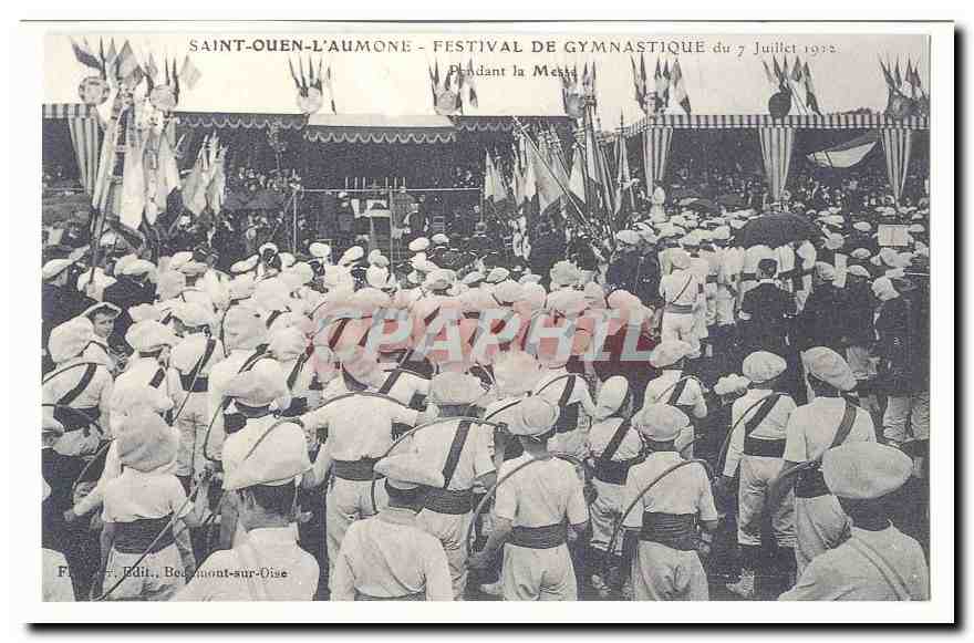 Saint Ouen l'Aumone CPA FEstival de gymnastique du 7 juillet 1912 (reproduction)
