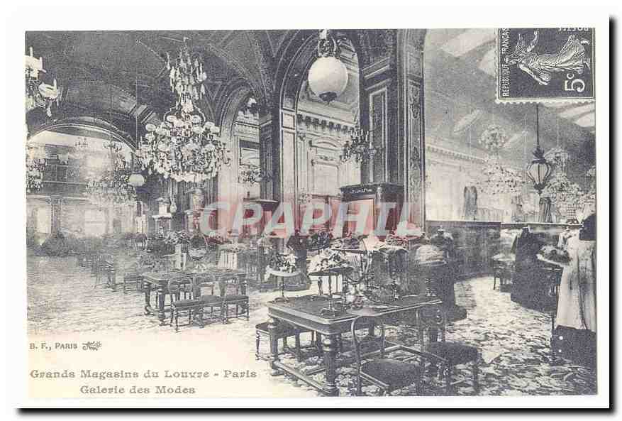 Paris CPA Grands magasins du Louvre Galerie des modes (reproduction)