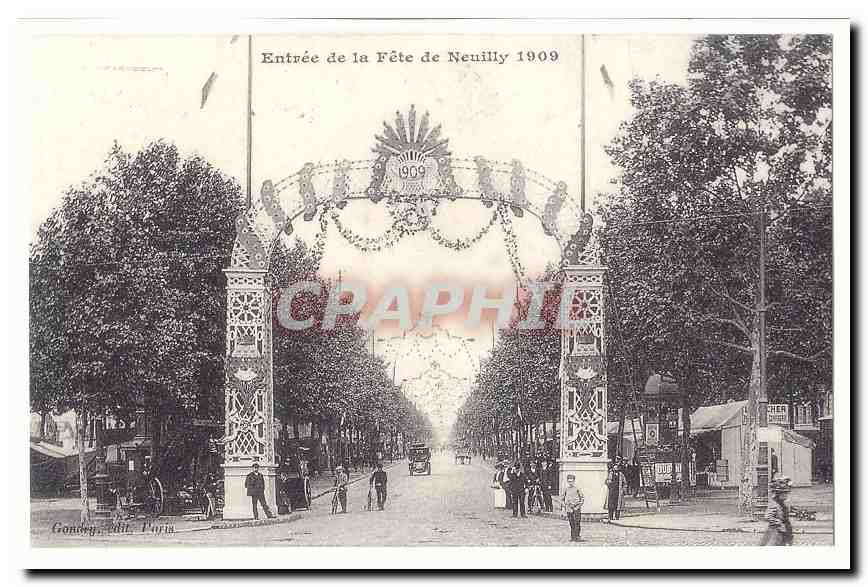 CPA Entree de la Fete de Neuilly 1909 (reproduction)