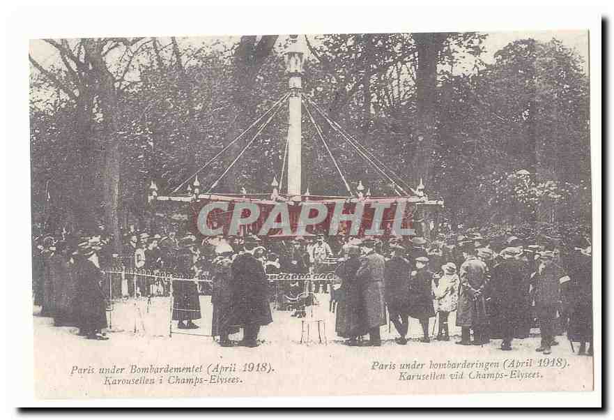 CPA paris under Bombardement (april 1918) Champs Elysees (reproduction)