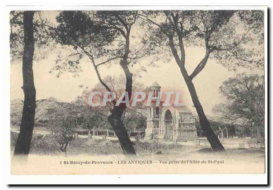 St-Rémy-de-Provence — LES ANTIQUES — Vue prise de l'Allée de St-Paul
