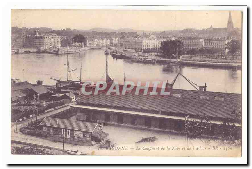 Bayonne CPA Le confluent de la Nive et de l'Adour