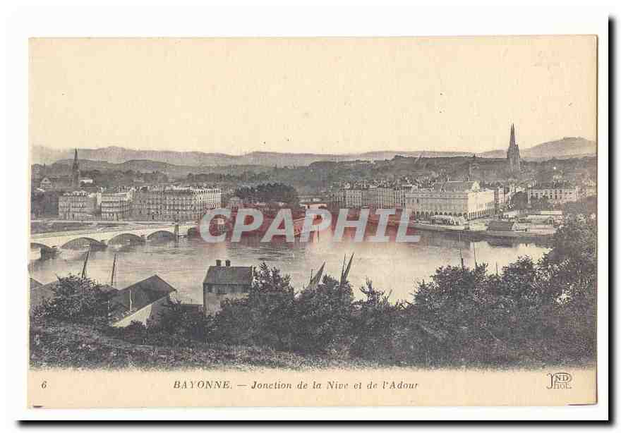 Bayonne CPA Jonction de la Nive et de l'Adour