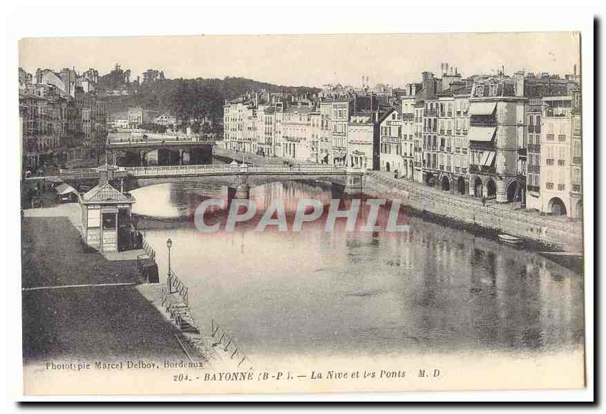 Bayonne CPA La Nive et les ponts