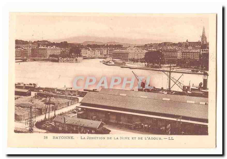 Bayonne - La jonction de la Nive et de l'Adour — LL