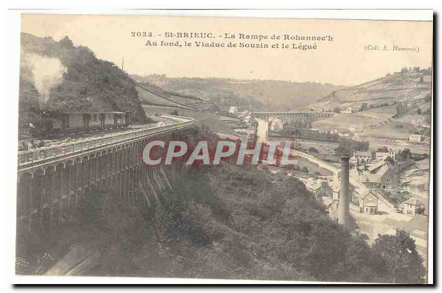 St-Brieuc — La Rampe de Rohannee'h et le Viaduc de Souzin — Éditeur E. Hamonic, n° 2033