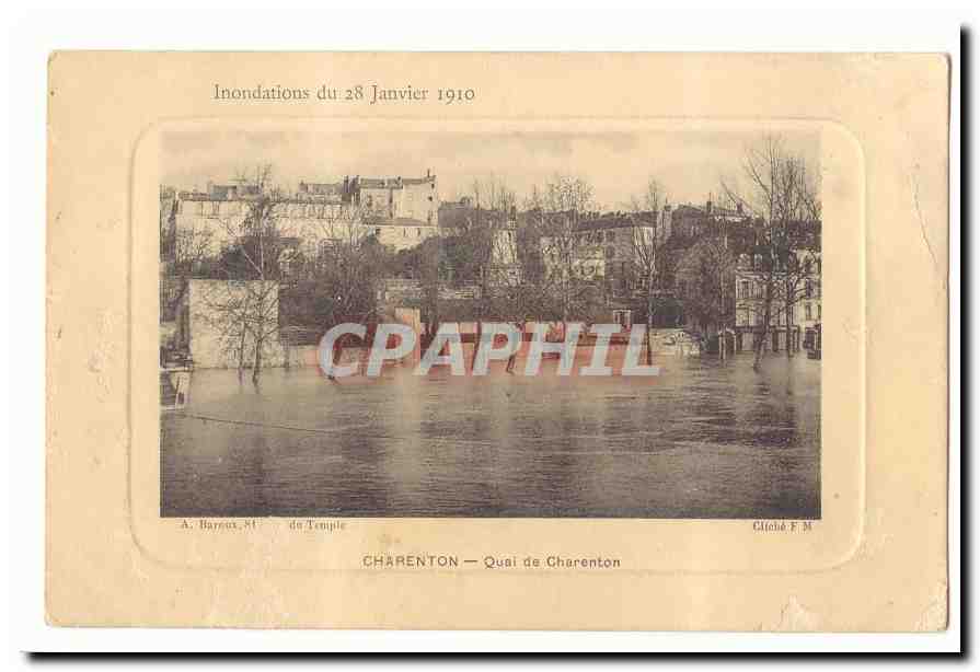 Charenton CPA Quai de Charenton (inondations du 28 janvier 1910)
