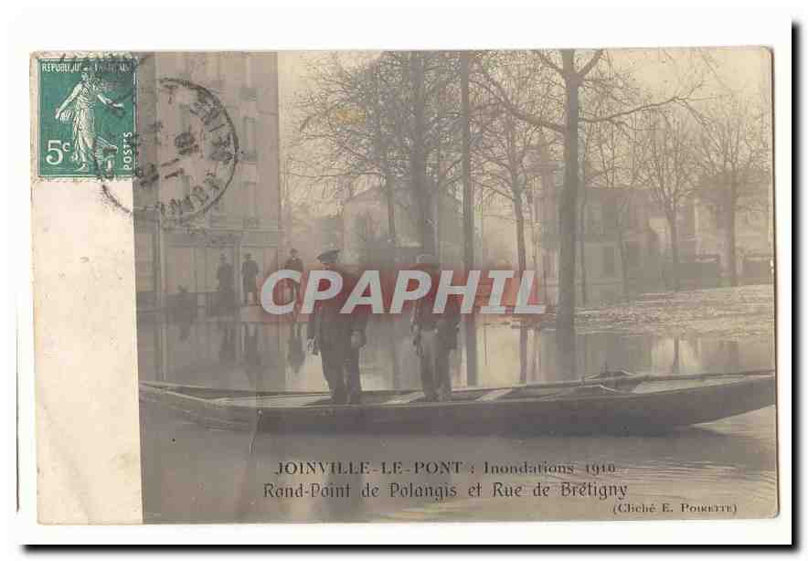 Joinville-le-Pont — Inondations 1910 — Cliché E. Poureitte