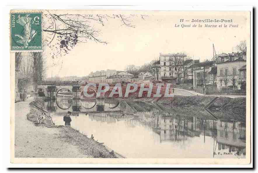 Joinville-le-Pont — Le Quai de la Marne et le Pont — B. F., Paris
