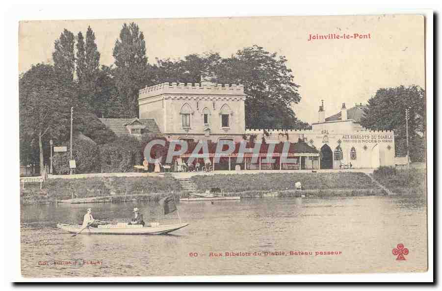 Jeinville-le-Pont — Aux Bibelots du Diable, Bateau passeur — Édition Fleurat, n° 80