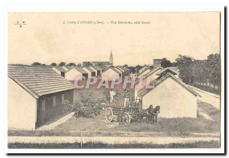 Camp d'Avord (Cher) — Vue Générale, côté Ouest — Éditeur E.M.B.