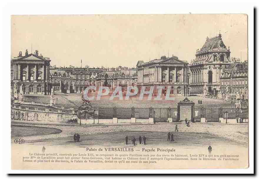 Palais de Versailles CPA Facade principale