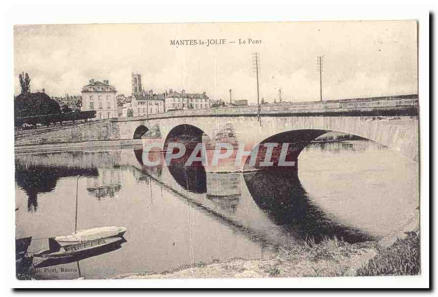 Mantes la Jolie CPA Le pont