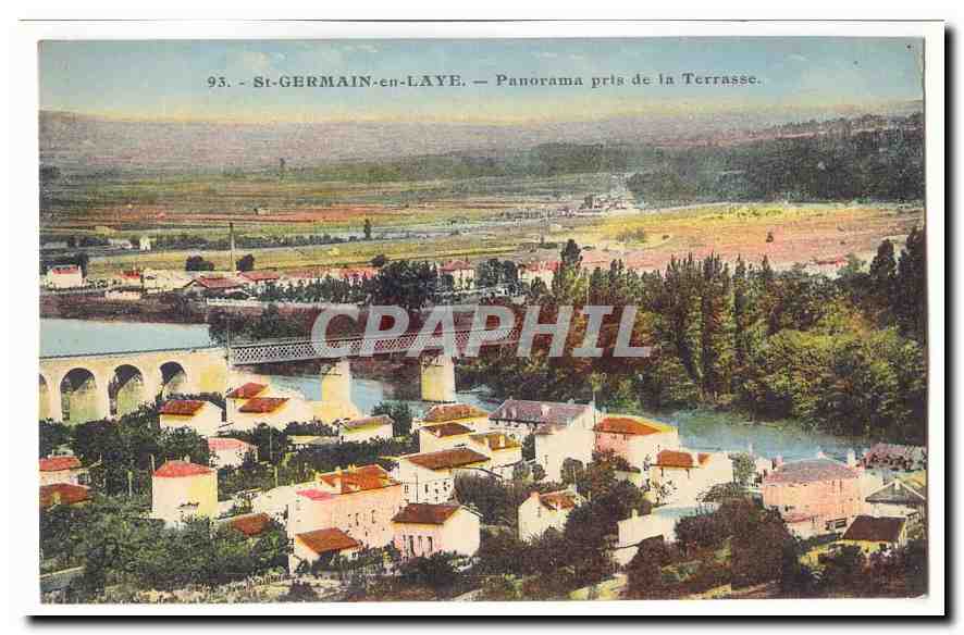 St-GERMAIN-en-LAYE — Panorama pris de la Terrasse — éditeur CPAPHIL, n° 95