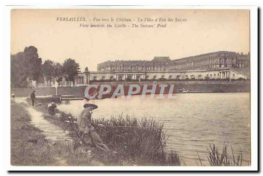 Versailles — Vue vers le Château — La Pièce d'Eau des Suisses — CPAPHIL
