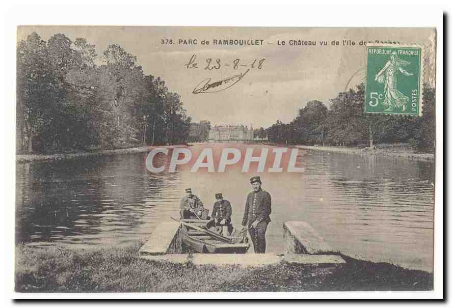 Parc de Rambouillet — Le Château vu de l'île de Rambouillet — éditeur non identifié, n° 378