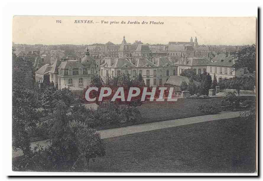 Rennes CPA Vue prise du Jardin des plantes