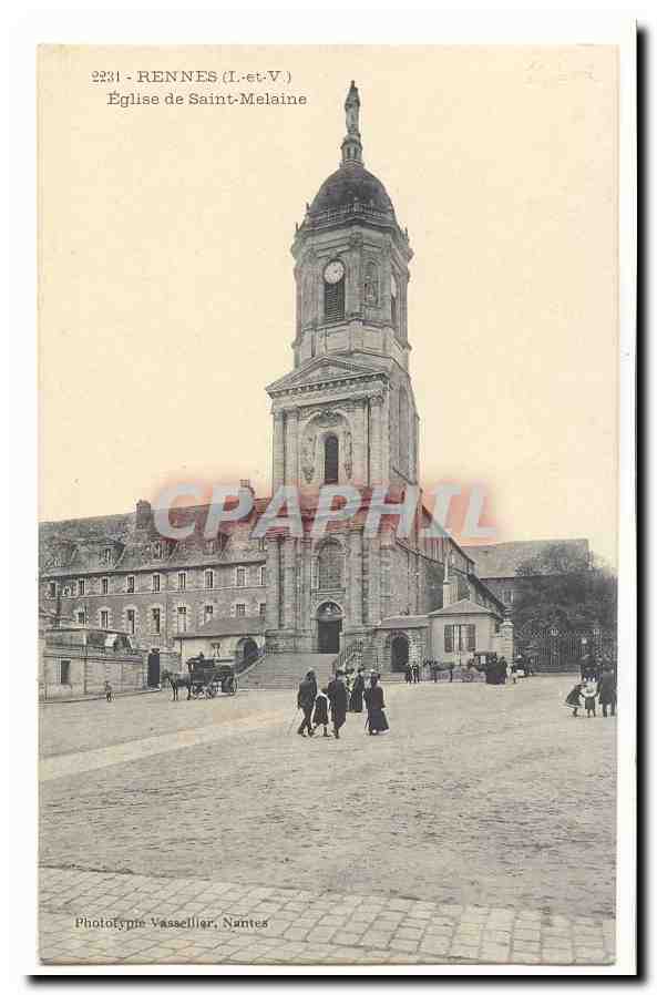 Église de Saint-Melaine — Rennes (Ille-et-Vilaine) — Phototypie Vasselier, Nantes