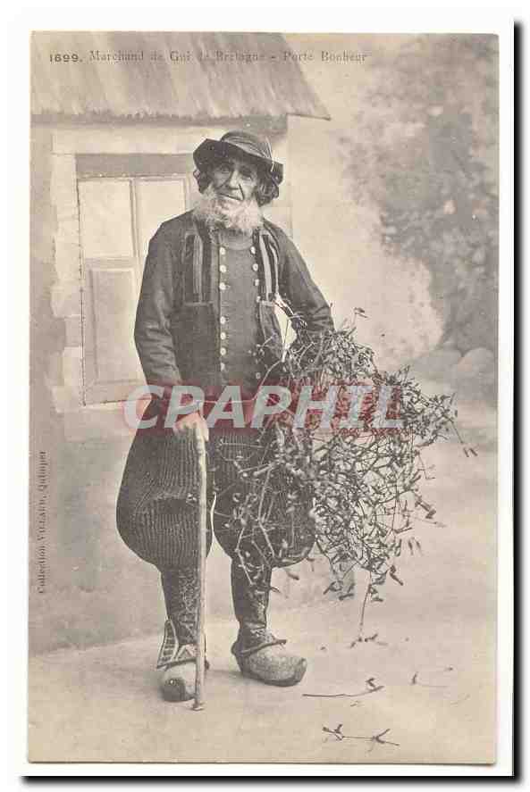 CPA Marchand de Gui de Bretagne Porte Bonheur