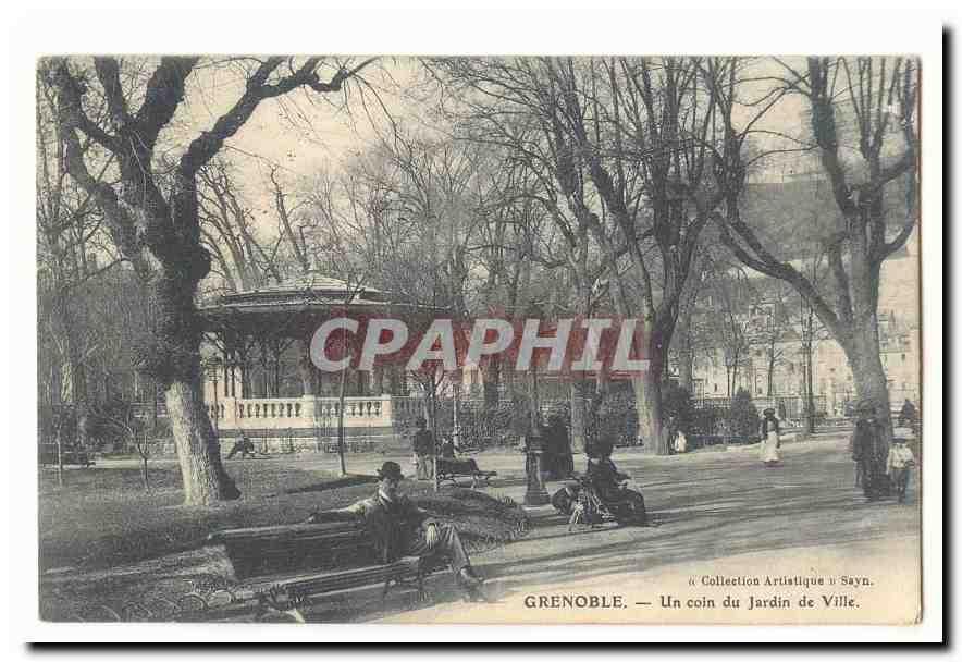 Grenoble CPA Un coin de jardin de ville