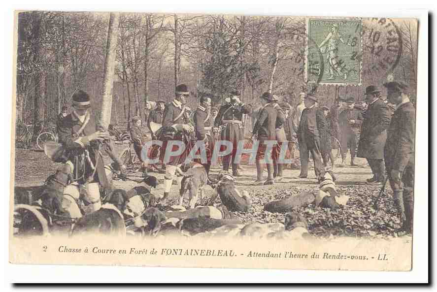Caza a campo abierto en la Forêt de FONTAINEBLEAU - Esperando la hora del encuentro - LL