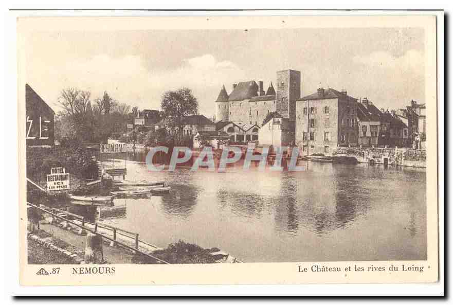 Nemours CPA La chateau et les rives du Loing