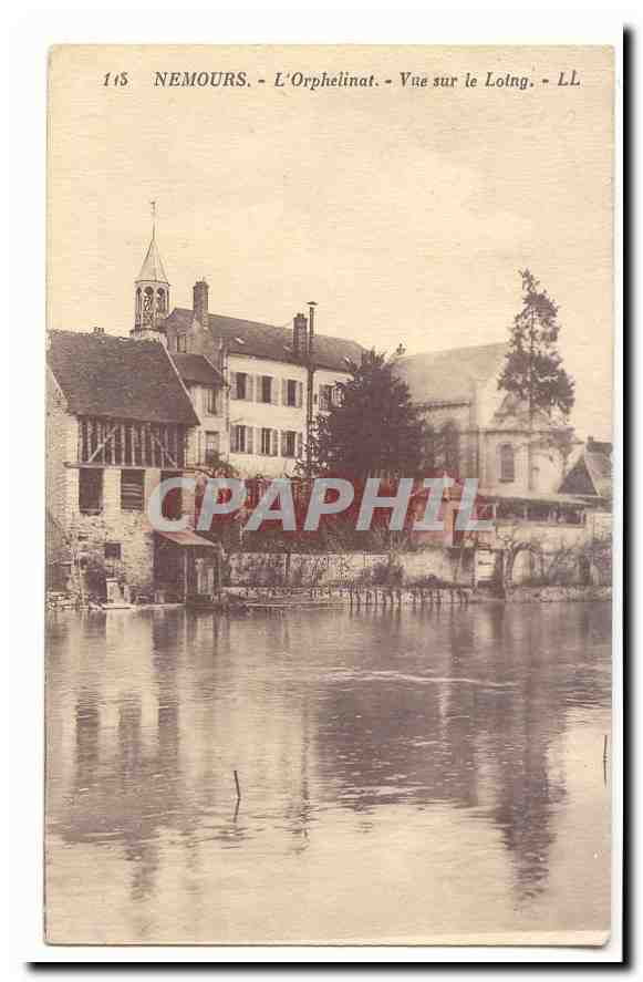 Nemours CPA L'orphelinat Vue sur le Loing