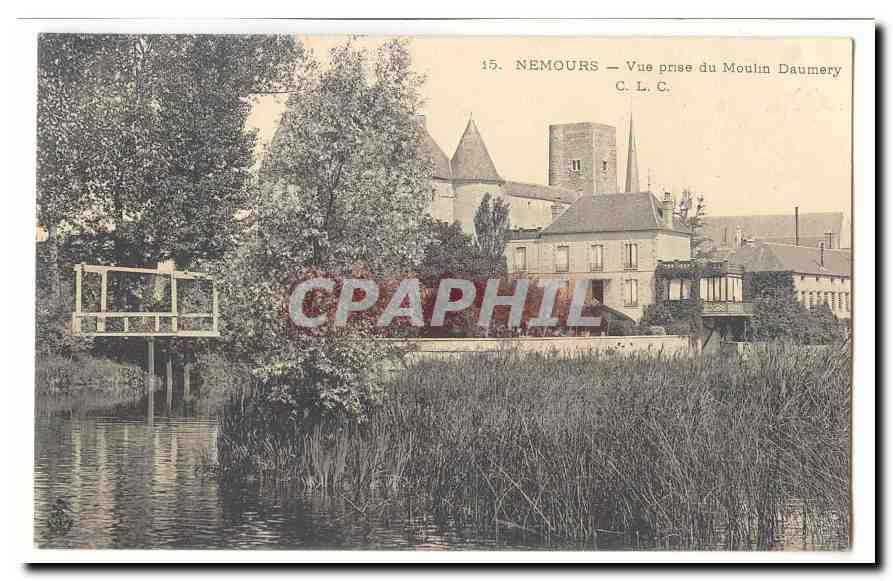 Nemours CPA Vue prise du Moulin Daumery