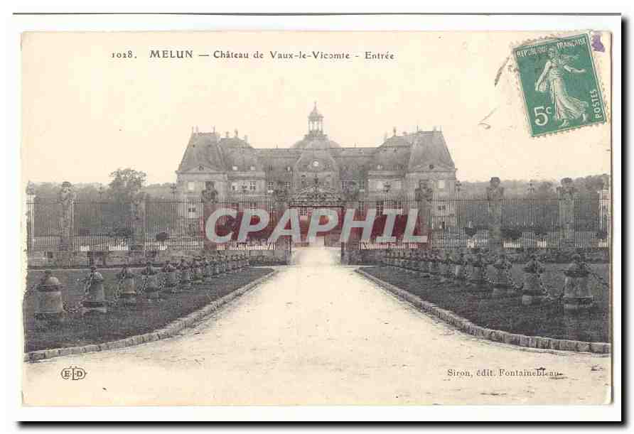 Melun CPA Chateau de Vaux le Vicomte Entree