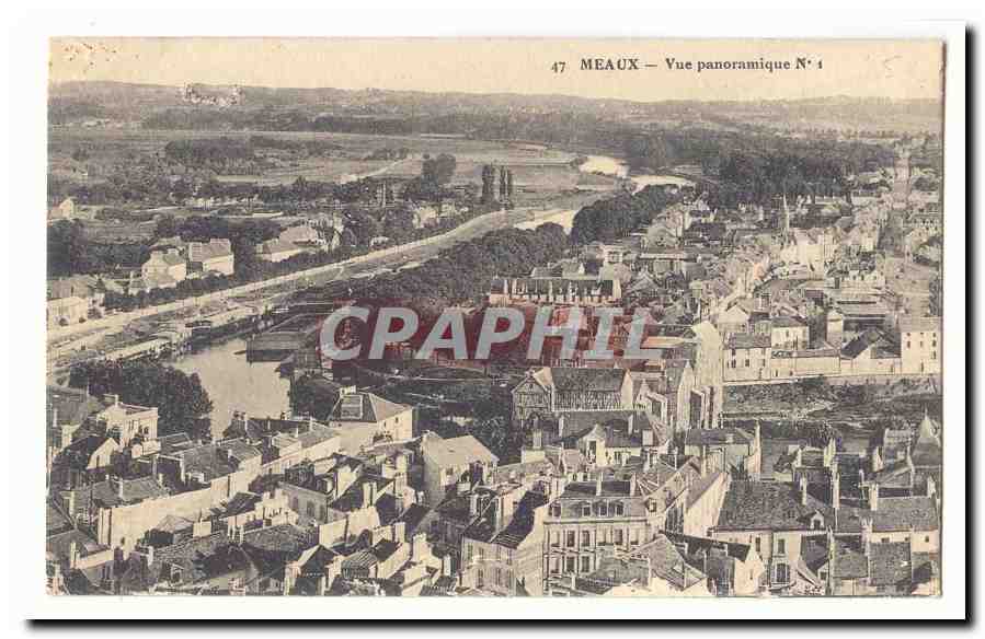 Meaux CPA Vue panoramique n°1