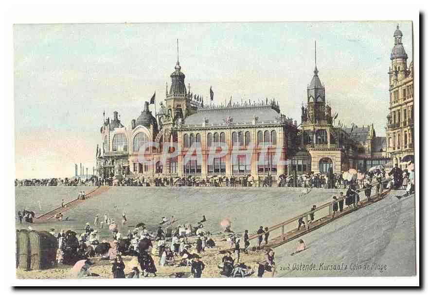 Ostende CPA LE Kursaal (Le coin de la plage)