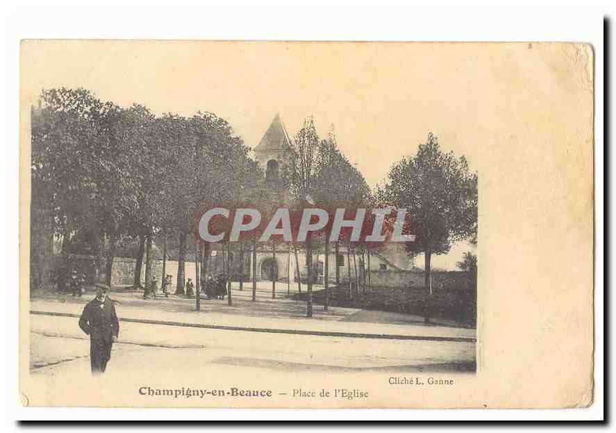Champigny en Beauce CPA Place de l'eglise