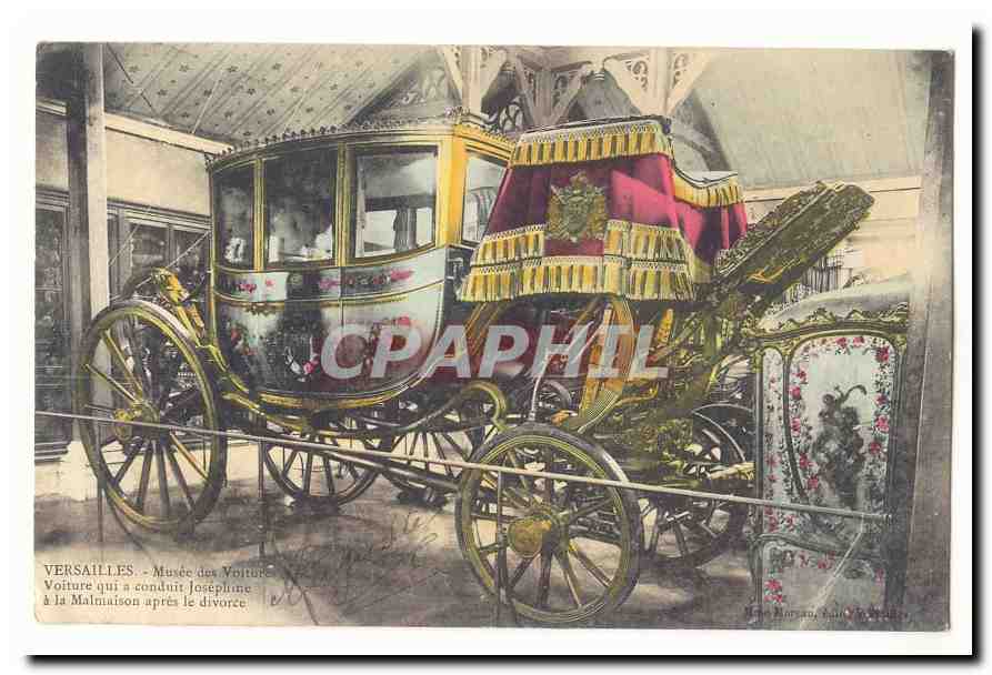 Versailles CPA Musee des voitures Voiture qui a conduit Josephine apres le divorce