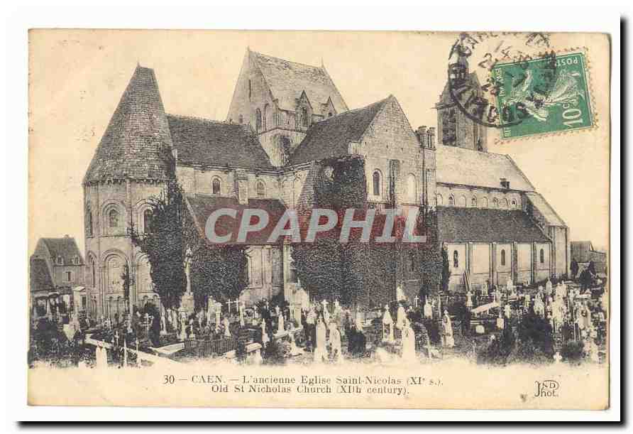 Caen CPA L'ancienne eglise Saint Nicolas (11eme)