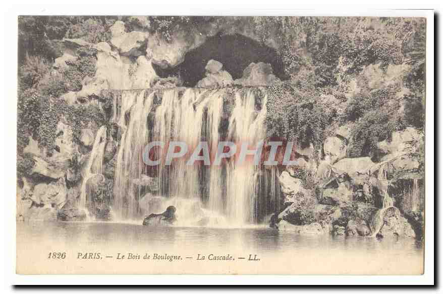 Paris CPA Le Bois de Boulogne La cascade