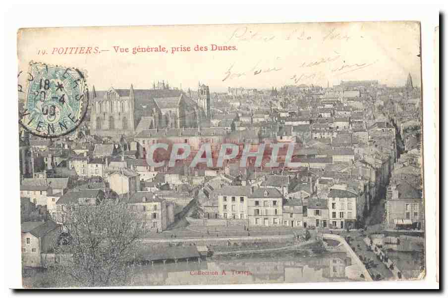 Poitiers CPA Vue generale prise des Dunes
