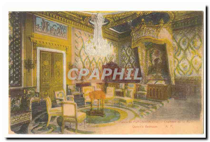 Palais de Fontainebleau — Chambre de la Reine — A.P. n°5