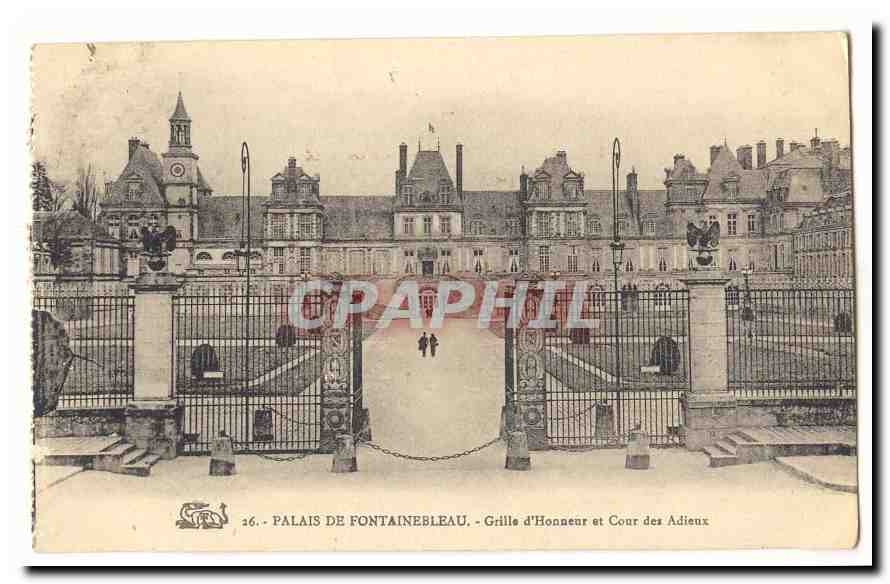 Schloss Fontainebleau — Ehrentor und Abschiedshof — Ausgabe CPAPHIL n°26