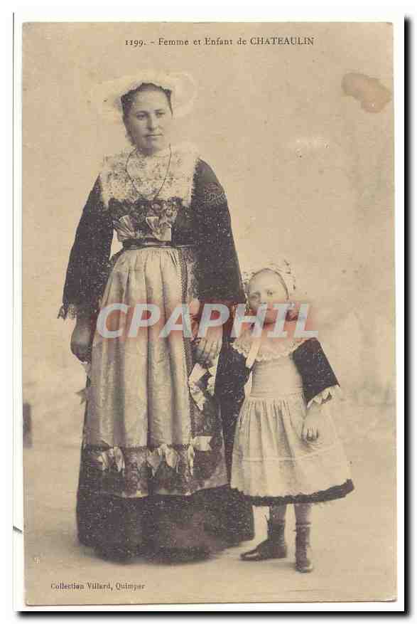 CPA Femme et enfant de Chateaulin