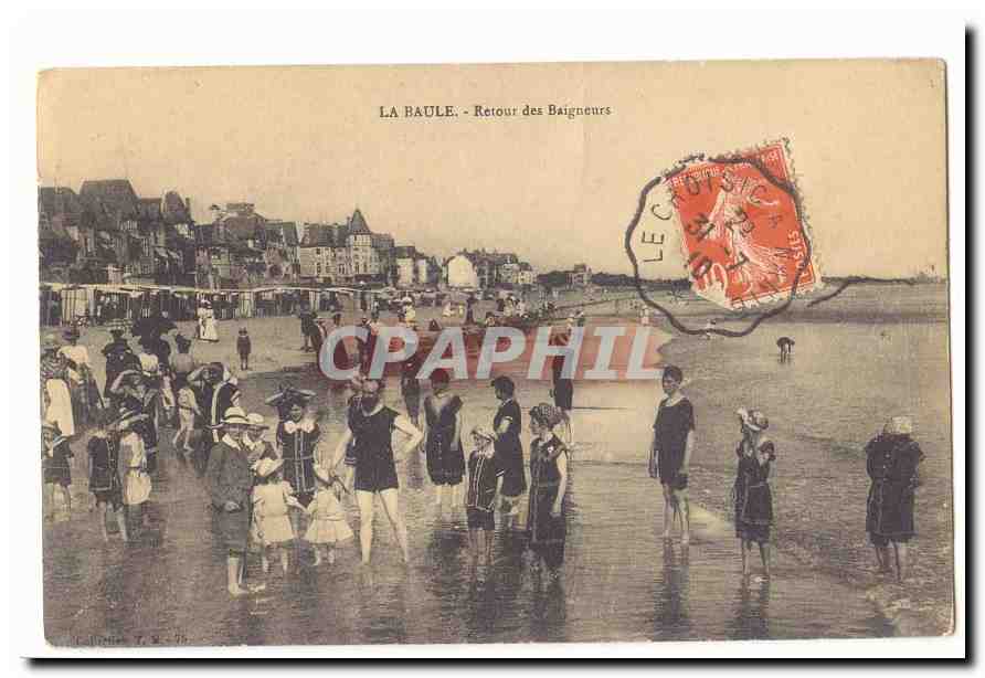 La Baule CPA Retour des baigneurs (tres animee)