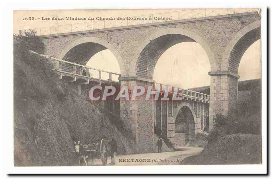 Les deux Viaducs du Chemin des Courses à Cesson — Bretagne (Collection E.H.)
