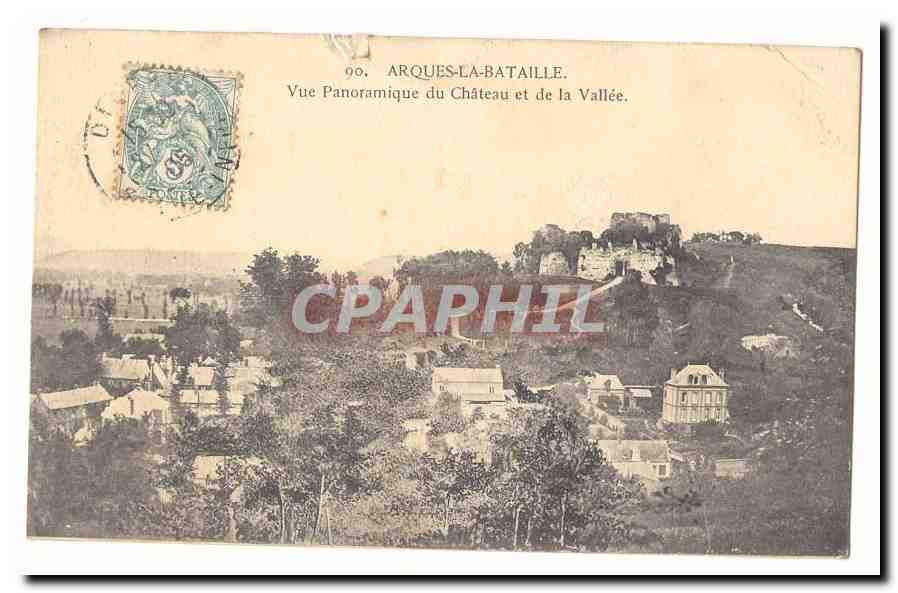 Arques la Bataille CPA Vue panoramique du chateau et de la vallee