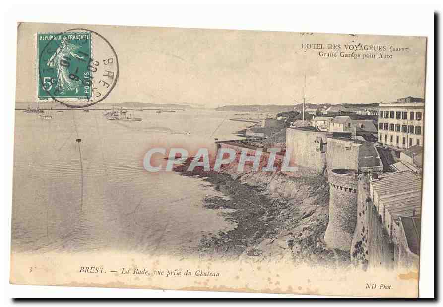 Brest CPA La Rade vue prise du Chateau