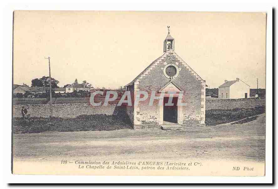 Commission des ardoisieres d'Angers (Lariviere et Cie) CPA La chapelle de Saint Lezin patron des ardoisiers